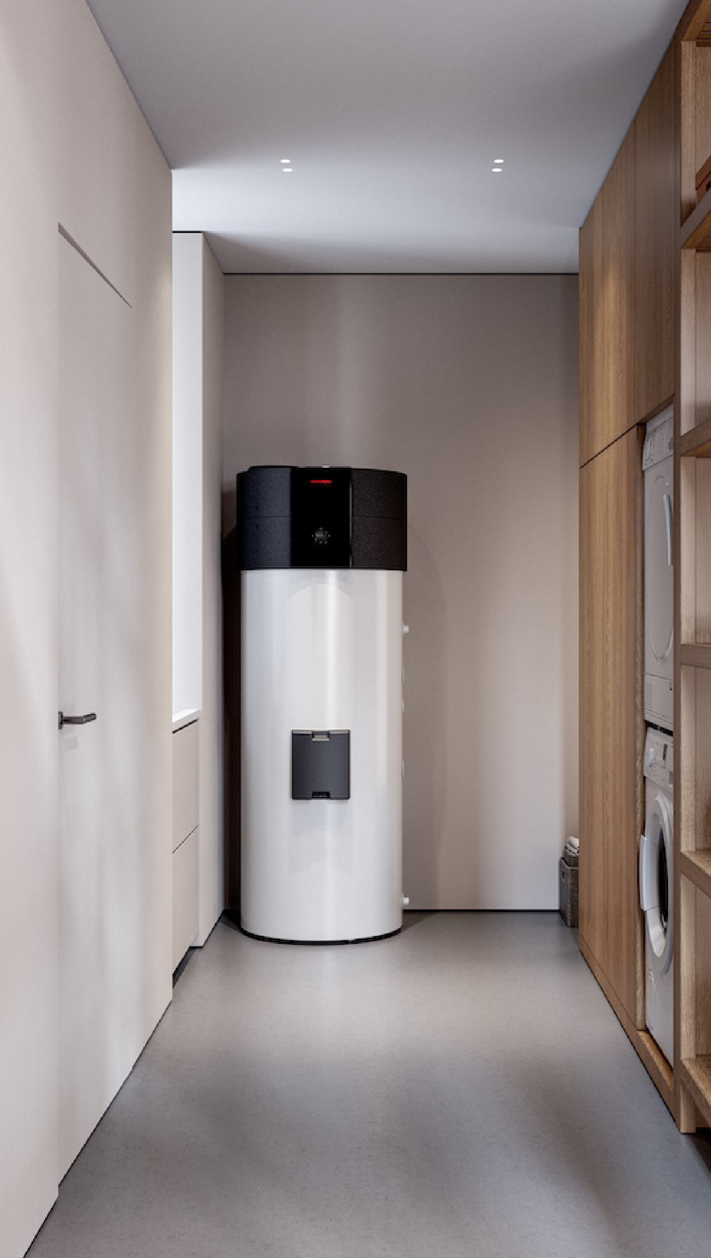 Smart Water Heating Using Heat from Air